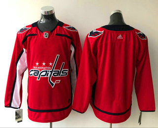 Men's Washington Capitals Blank Red 2017-2018 Hockey Adidas Stitched NHL Jersey