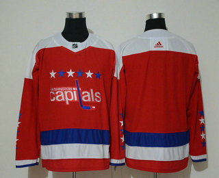 Men's Washington Capitals Blank Red Adidas Stitched NHL Hockey Jersey