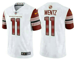 Men's Washington Commanders #11 Carson Wentz White 2022 Vapor Untouchable Stitched Nike Limited Jersey