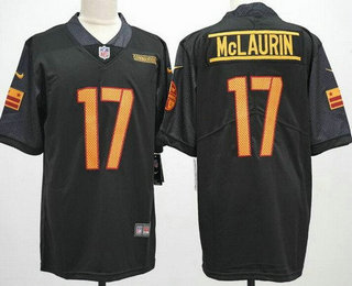 Men's Washington Commanders #17 Terry McLaurin Limited Black Vapor Jersey