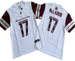 Men's Washington Commanders #17 Terry McLaurin Limited White FUSE Vapor Jersey