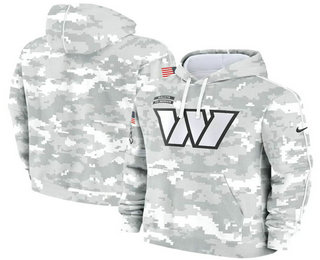 Men's Washington Commanders 2024 Camo Salute to Service Club Fleece Pullover Hoodie