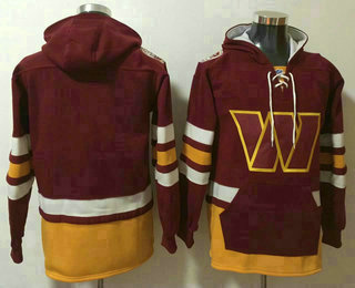 Men's Washington Commanders Blank NEW Red Pocket Stitched NFL Pullover Hoodie