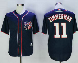 Men's Washington Nationals #11 Ryan Zimmerman Navy Blue Alternate Stitched MLB Majestic Cool Base Jersey