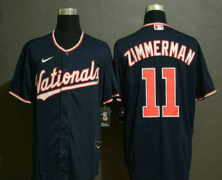 Men's Washington Nationals #11 Ryan Zimmerman Navy Blue Stitched MLB Cool Base Nike Jersey