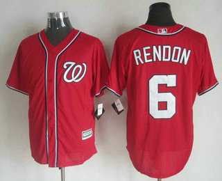 Men's Washington Nationals #6 Anthony Rendon Red Stitched MLB Majestic Cool Base Jersey