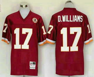 Men's Washington Redskins #17 Doug Williams Burgundy Red Throwback Stitched NFL Jersey