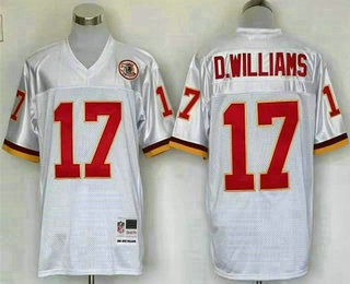 Men's Washington Redskins #17 Doug Williams White Throwback Stitched NFL Jersey