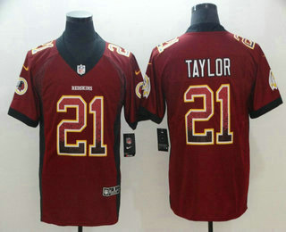 Men's Washington Redskins #21 Sean Taylor Red 2018 Fashion Drift Color Rush Stitched NFL Nike Limited Jersey