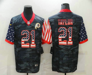 Men's Washington Redskins #21 Sean Taylor USA Camo 2020 Salute To Service Stitched NFL Nike Limited Jersey