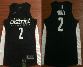 Men's Washington Wizards #2 John Wall Black Nike 2019 New Season Swingman City Edition Jersey