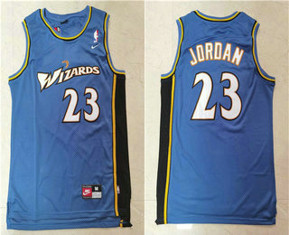 Men's Washington Wizards #23 Michael Jordan Blue Swingman Stitched Basketball Jersey