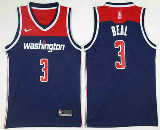 Men's Washington Wizards #3 Bradley Beal Navy Blue 2017-2018 Nike Icon Edition Swingman Jersey