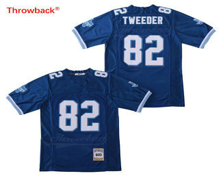 Men's West Canaan Coyotes #82 Charlie Tweeder Blue Stitched Football Jersey