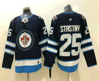 Men's Winnipeg Jets #25 Paul Stastny Blue 2017-2018 Hockey Adidas Stitched NHL Jersey