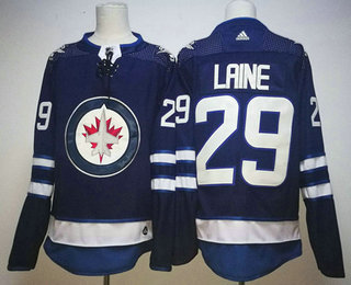 Men's Winnipeg Jets #29 Patrik Laine Blue 2017-2018 Hockey Adidas Stitched NHL Jersey