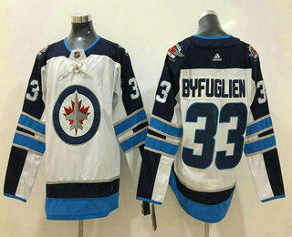 Men's Winnipeg Jets #33 Dustin Byfuglien White 2017-2018 Hockey Adidas Stitched NHL Jersey