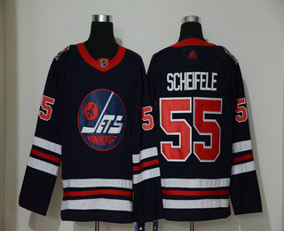 Men's Winnipeg Jets #55 Mark Sceifele Navy Blue 2019 Heritage Classic Adidas Stitched NHL Jersey