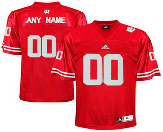 Men's Wisconsin Badgers Customized College Football Jersey - Red