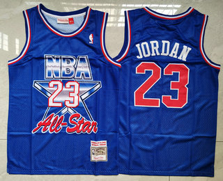 NBA 1992-1993 All-Star #23 Michael Jordan Blue Swingman Throwback Jersey