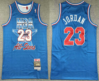 NBA 1992-1993 All-Star #23 Michael Jordan Blue Swingman Throwback Jersey