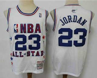 NBA 2003 All-Star #23 Michael Jordan White Swingman Throwback Jersey