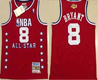 NBA 2003 All-Star #8 Michael Jordan Red Hardwood Classics Soul AU Throwback Jersey