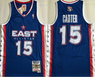 NBA 2005 All-Star New Jersey Nets Vince Carter Blue Hardwood Classics Soul AU Throwback Jersey