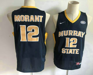 NCAA Murray State #12 Ja Morant Basketball Navy Men Jersey