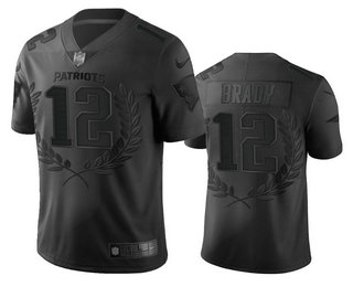 New England Patriots #12 Tom Brady Men's Nike Black NFL MVP Limited Edition Jersey