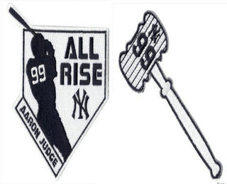 New York Yankees Aaron Judge #99 All Rise Gavel Player Two Patches