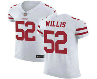 Nike 49ers #52 Patrick Willis White Men's Stitched NFL Vapor Untouchable Elite Jersey