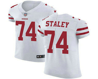 Nike 49ers #74 Joe Staley White Men's Stitched NFL Vapor Untouchable Elite Jersey