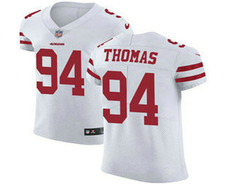 Nike 49ers #94 Solomon Thomas White Men's Stitched NFL Vapor Untouchable Elite Jersey