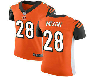 Nike Bengals #28 Joe Mixon Orange Alternate Men's Stitched NFL Vapor Untouchable Elite Jersey