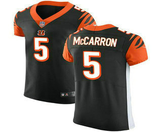 Nike Bengals #5 AJ McCarron Black Team Color Men's Stitched NFL Vapor Untouchable Elite Jersey