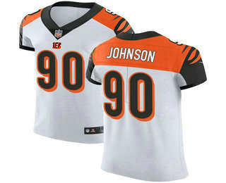 Nike Bengals #90 Michael Johnson White Men's Stitched NFL Vapor Untouchable Elite Jersey