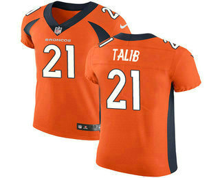 Nike Broncos #21 Aqib Talib Orange Team Color Men's Stitched NFL Vapor Untouchable Elite Jersey