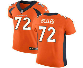 Nike Broncos #72 Garett Bolles Orange Team Color Men's Stitched NFL Vapor Untouchable Elite Jersey