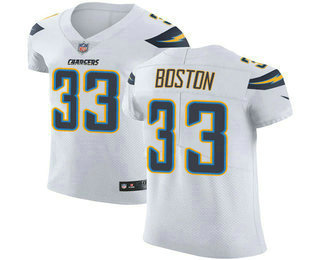 Nike Chargers #33 Tre Boston White Men's Stitched NFL Vapor Untouchable Elite Jersey