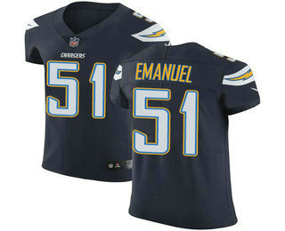 Nike Chargers #51 Kyle Emanuel Navy Blue Team Color Men's Stitched NFL Vapor Untouchable Elite Jersey