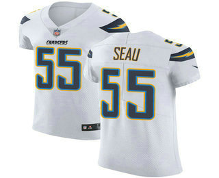 Nike Chargers #55 Junior Seau White Men's Stitched NFL Vapor Untouchable Elite Jersey