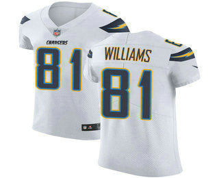 Nike Chargers #81 Mike Williams White Men's Stitched NFL Vapor Untouchable Elite Jersey