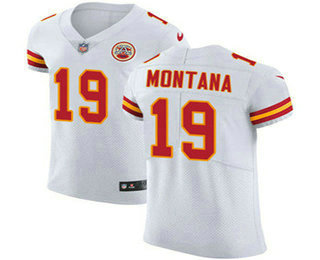 Nike Chiefs #19 Joe Montana White Men's Stitched NFL Vapor Untouchable Elite Jersey