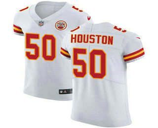 Nike Chiefs #50 Justin Houston White Men's Stitched NFL Vapor Untouchable Elite Jersey