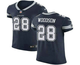 Nike Cowboys #28 Darren Woodson Navy Blue Team Color Men's Stitched NFL Vapor Untouchable Elite Jersey