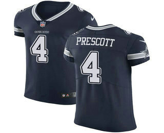 Nike Cowboys #4 Dak Prescott Navy Blue Team Color Men's Stitched NFL Vapor Untouchable Elite Jersey