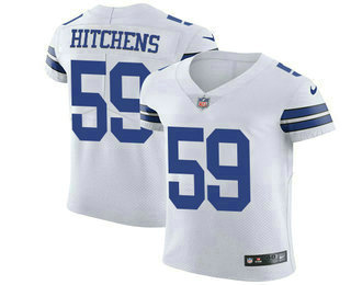 Nike Cowboys #59 Anthony Hitchens White Men's Stitched NFL Vapor Untouchable Elite Jersey