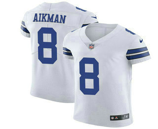 Nike Cowboys #8 Troy Aikman White Men's Stitched NFL Vapor Untouchable Elite Jersey