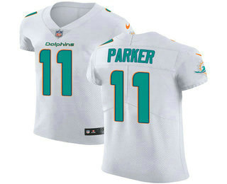 Nike Dolphins #11 DeVante Parker White Men's Stitched NFL Vapor Untouchable Elite Jersey